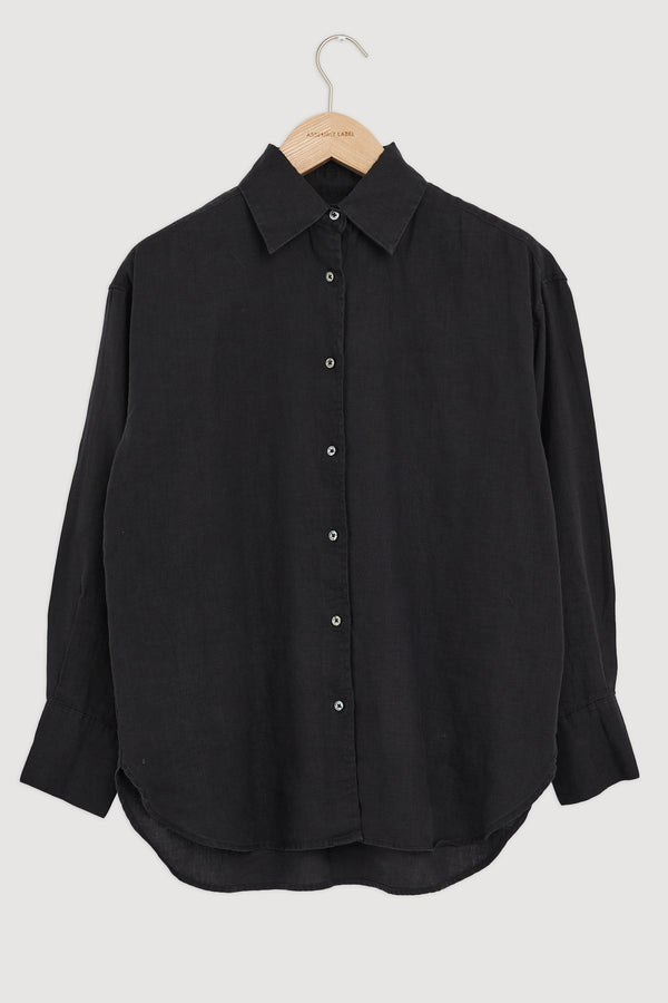Re-Worn Womens Linen Long Sleeve Shirt