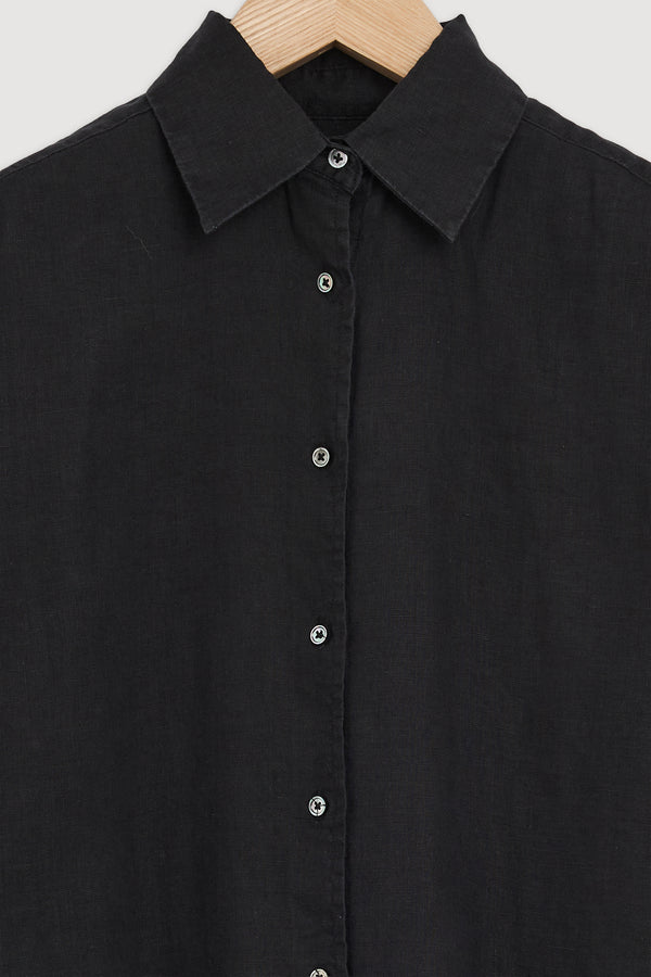 Re-Worn Womens Linen Long Sleeve Shirt