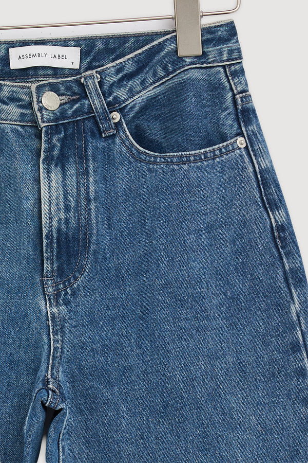 Re-Worn Womens Cotton Denim Straight Leg Jean