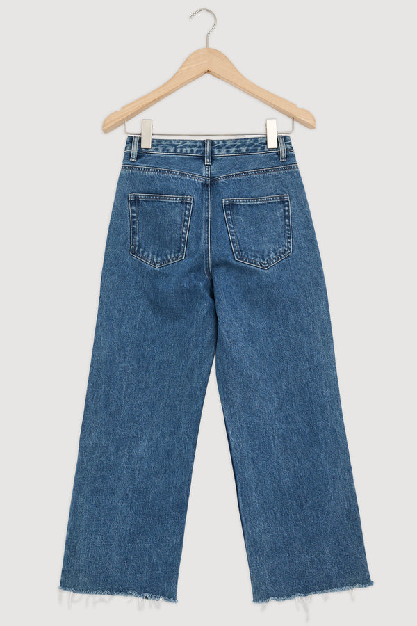 Re-Worn Womens Cotton Denim Straight Leg Jean