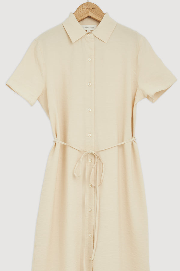 Re-Worn Heather Silk Blend Shirt Dress
