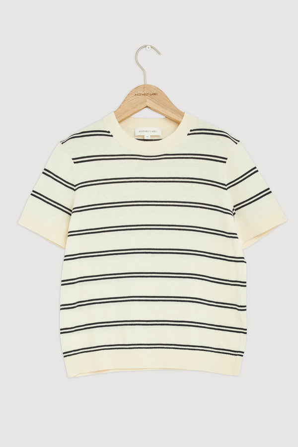 Re-Worn Allison Stripe Cotton Cashmere Tee