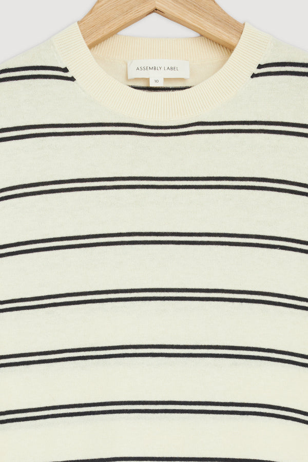 Re-Worn Allison Stripe Cotton Cashmere Tee