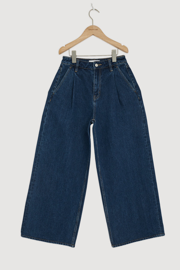 Re-Worn Slack Pleat Wide Leg Jean