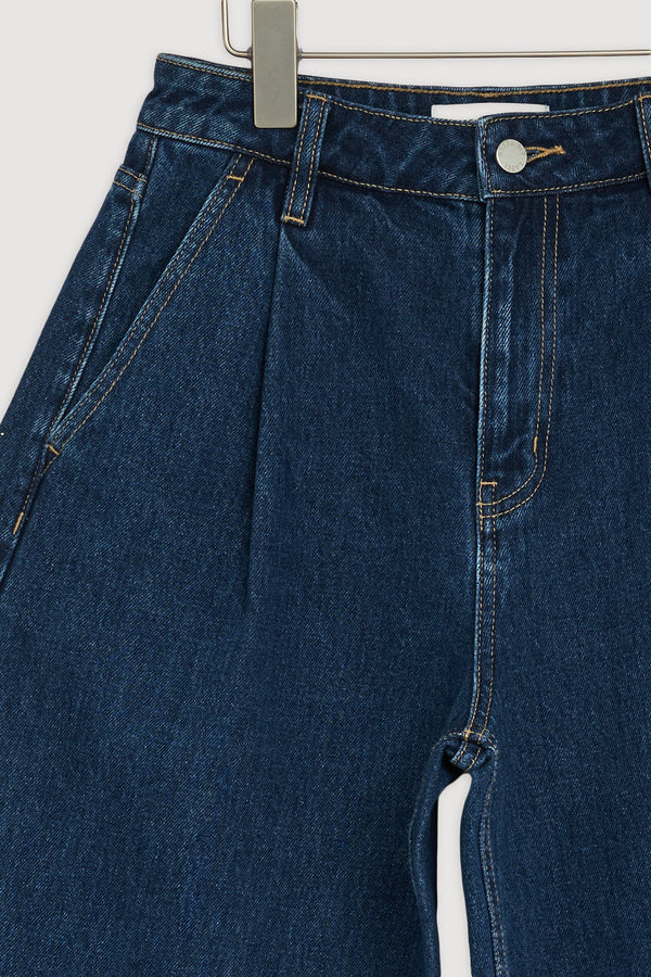 Re-Worn Slack Pleat Wide Leg Jean