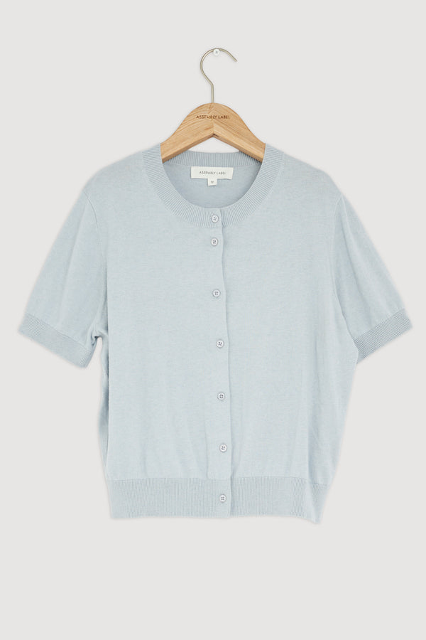 Re-Worn Semra Cotton Cashmere Short Sleeve Cardigan