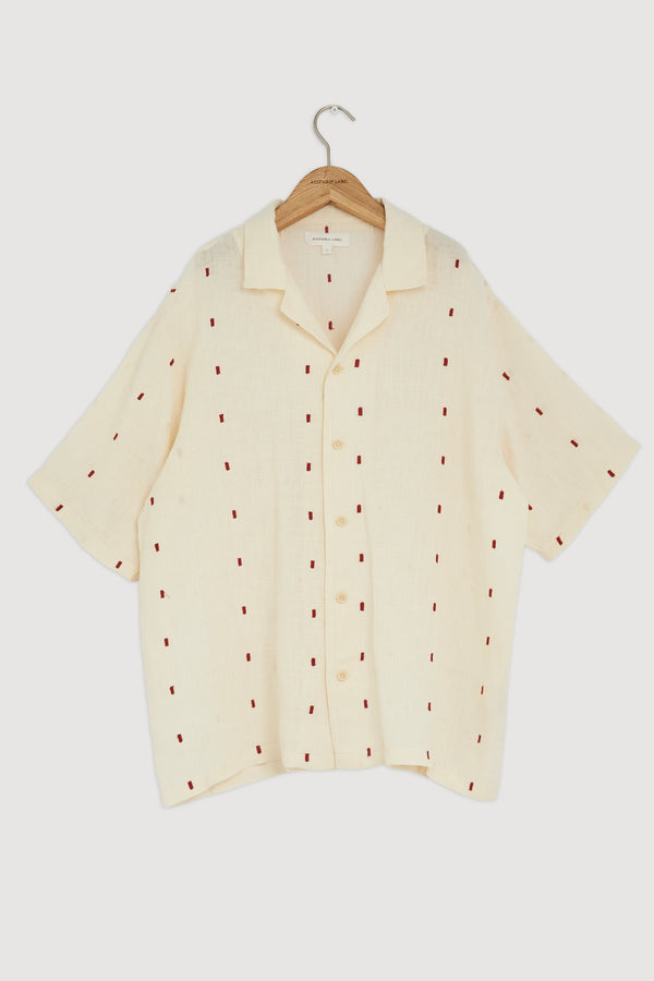 Re-Worn Broken Embroidery Short Sleeve Shirt