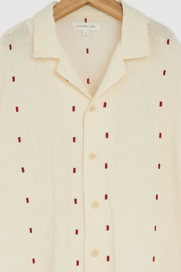 Re-Worn Broken Embroidery Short Sleeve Shirt