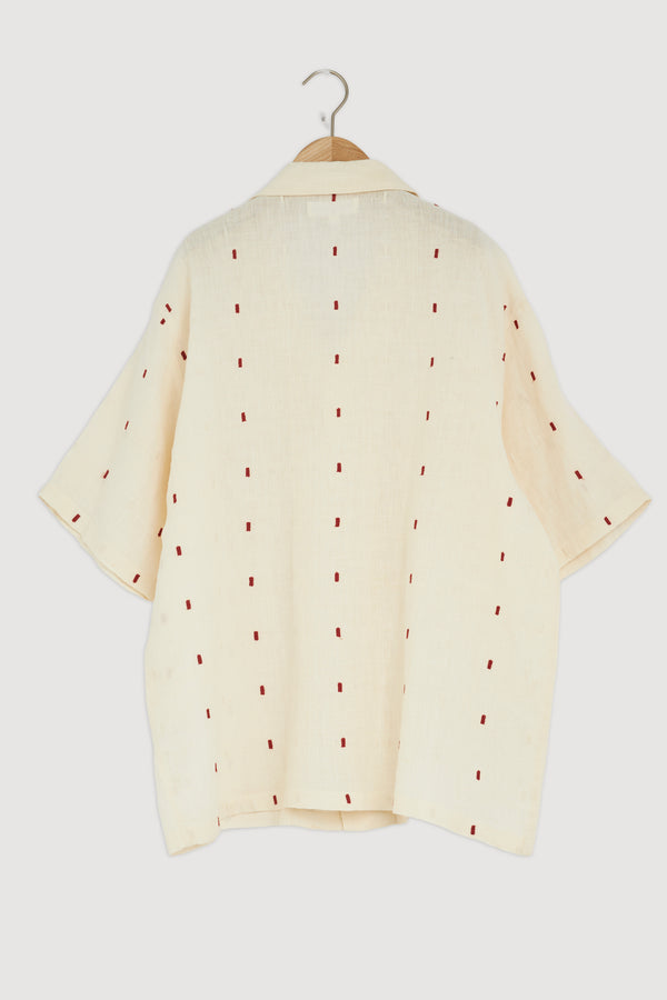 Re-Worn Broken Embroidery Short Sleeve Shirt