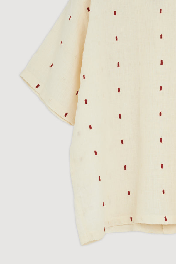 Re-Worn Broken Embroidery Short Sleeve Shirt