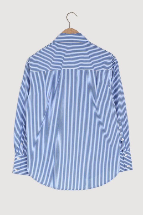 Re-Worn Womens Cotton Stripe Long Sleeve Shirt