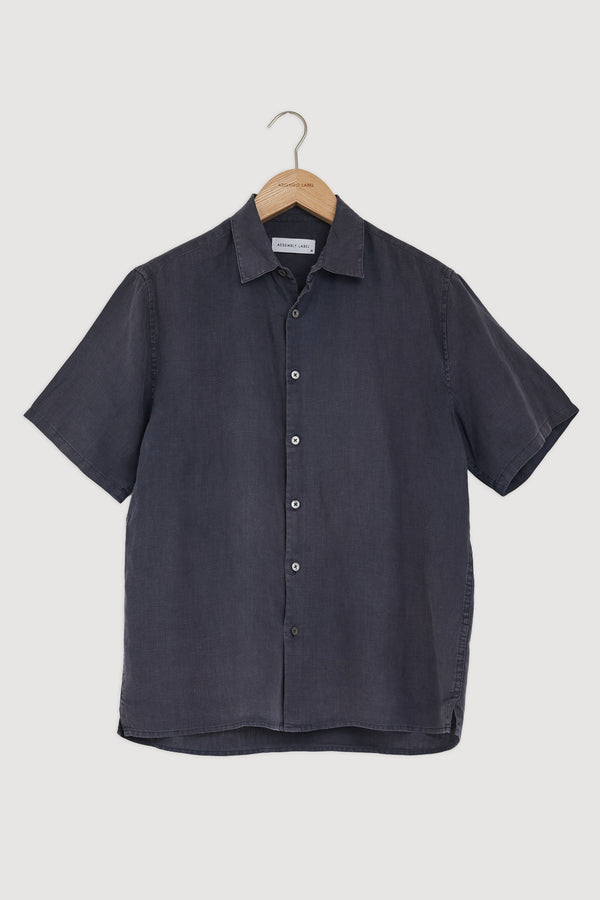 Re-Worn Mens Linen Short Sleeve Shirt