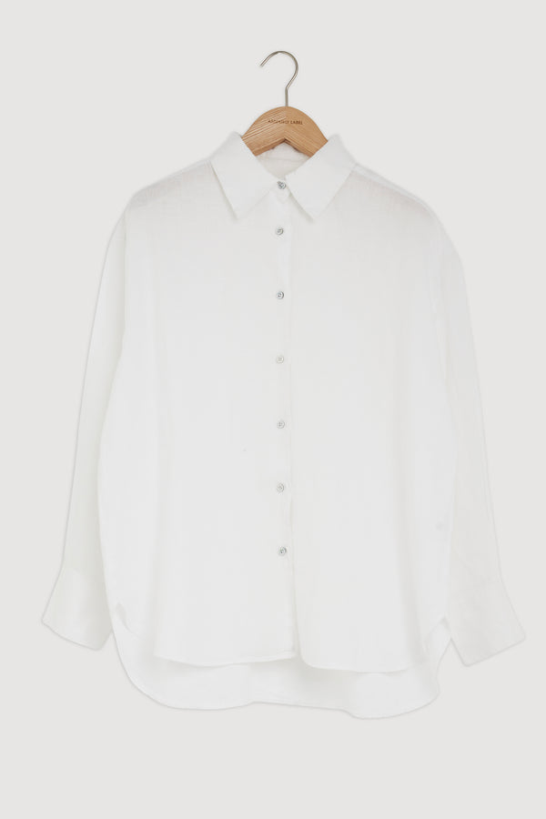 Re-Worn Womens Linen Long Sleeve Shirt