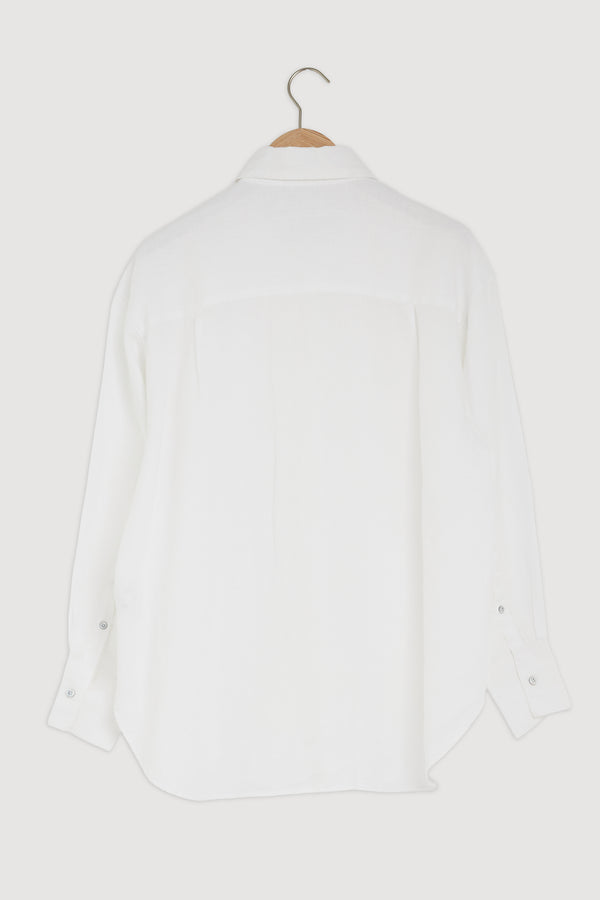 Re-Worn Womens Linen Long Sleeve Shirt
