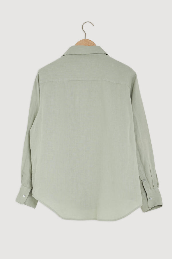 Re-Worn Womens Linen Long Sleeve Shirt