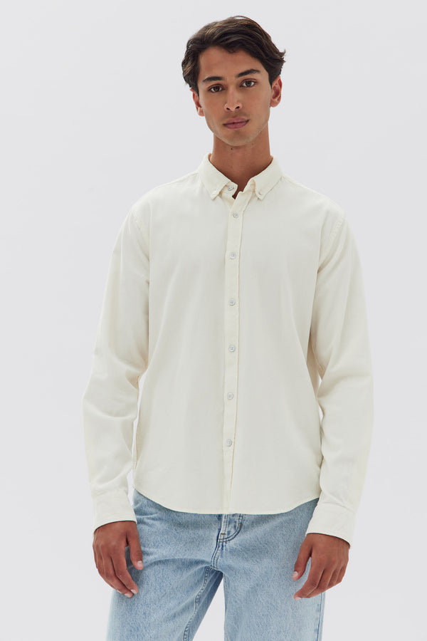 Mens Cord Shirt Cream | Assembly Label
