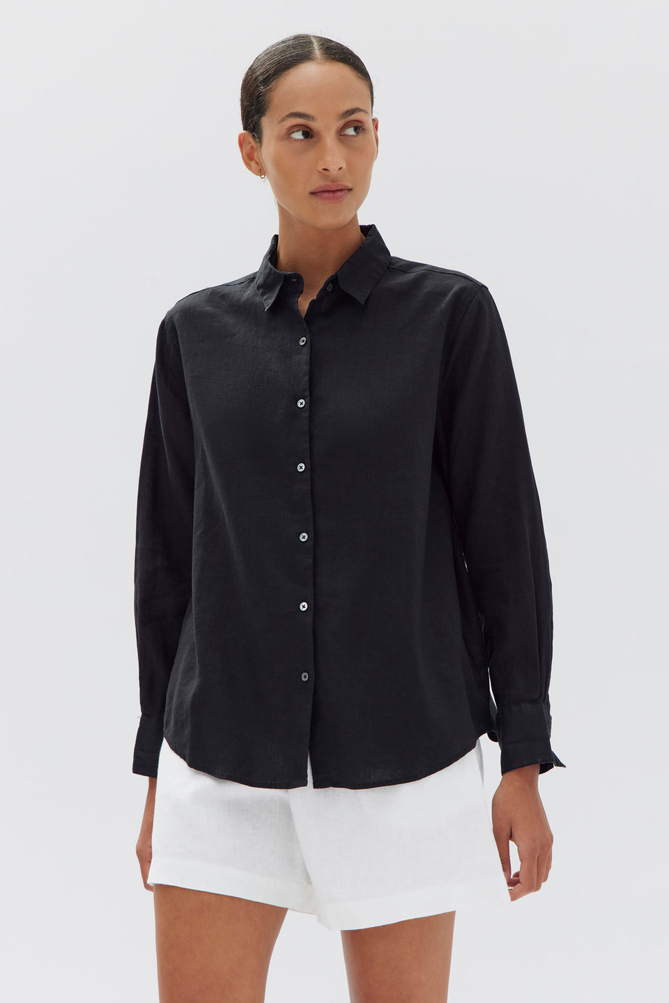 Womens Xander Long Sleeve Shirt Black | Assembly Label