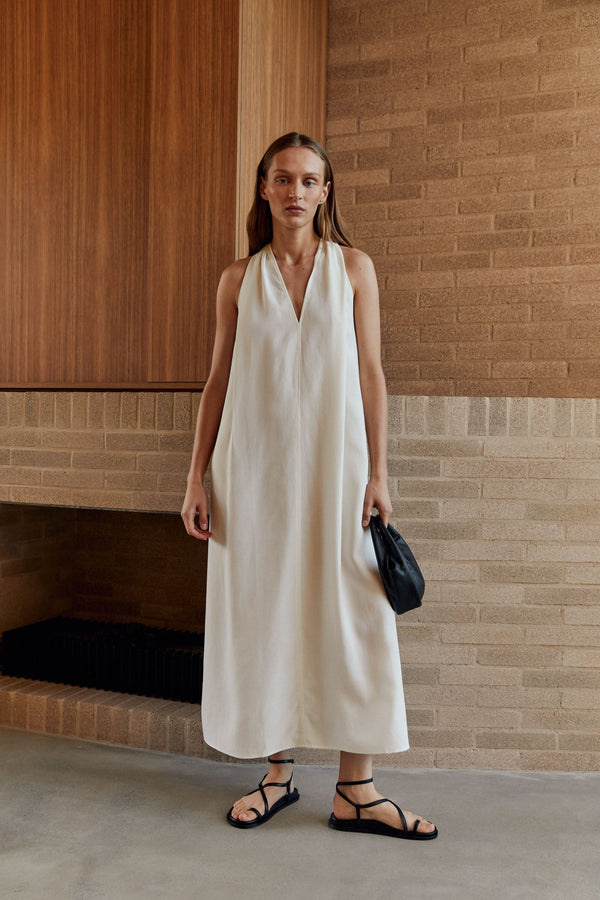 Re-Worn Morgan Halter Midi Dress