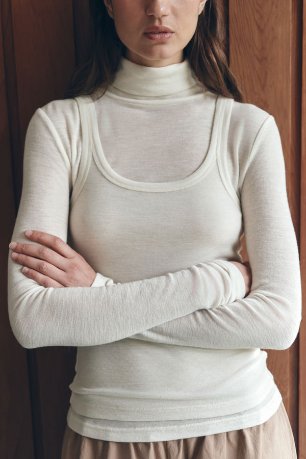 Nora Merino Wool Layered Turtleneck