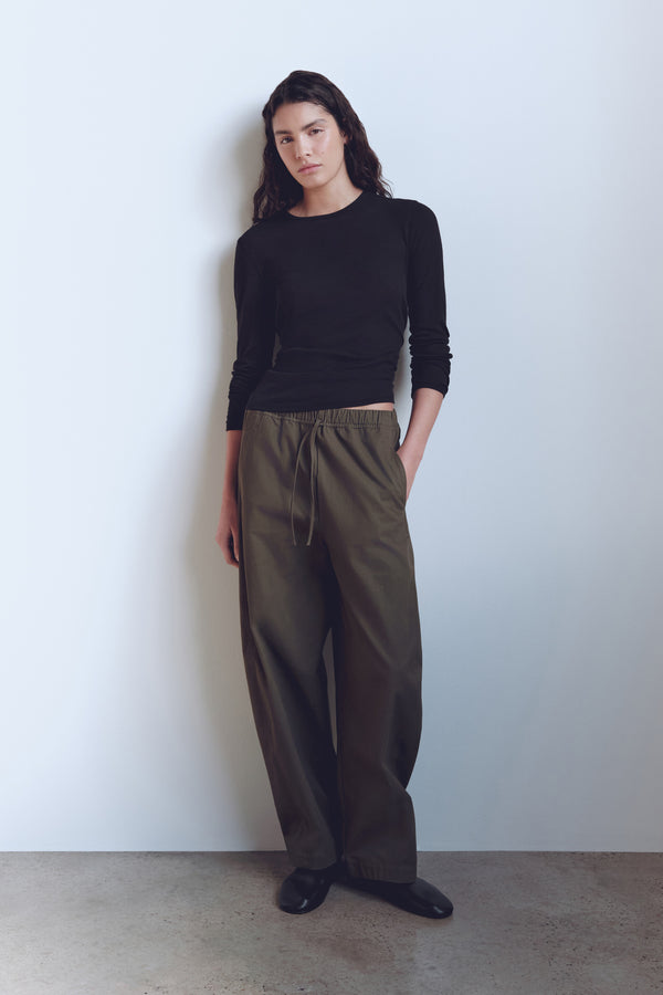 Brynn Brushed Cotton Twill Pant