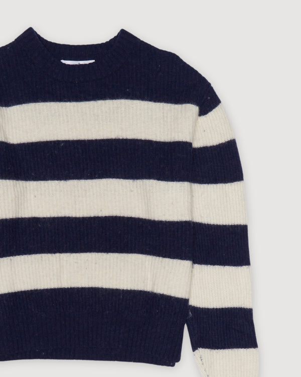 Re-Worn Womens Wool Blend Stripe Sweater