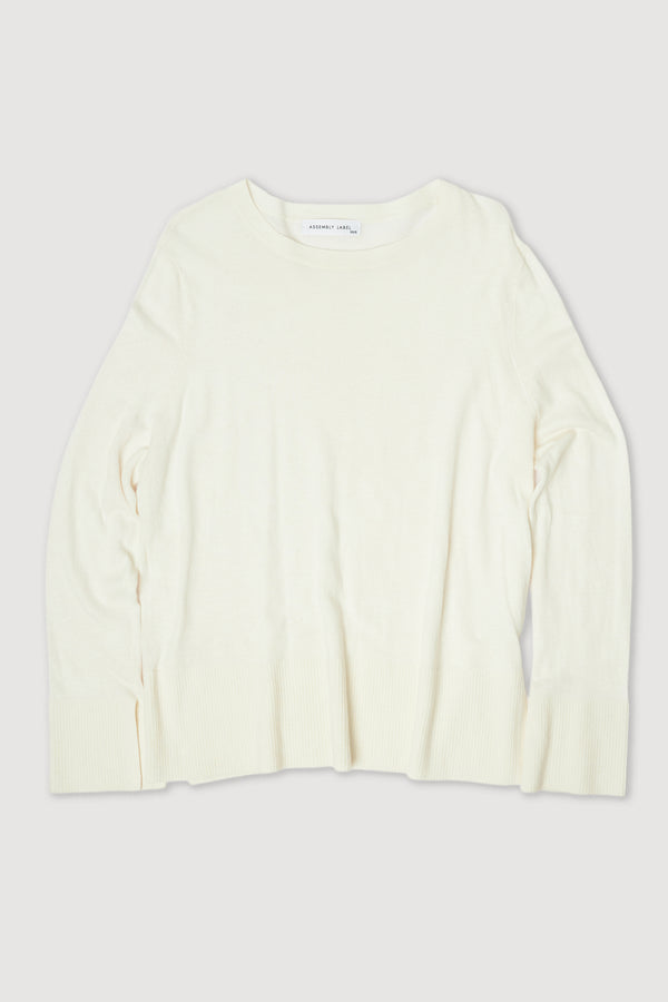 Re-Worn Womens Linen Blend Textured Sweater