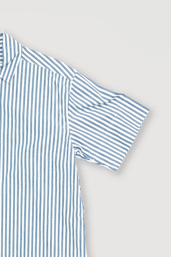 Re-Worn Womens Cotton Stripe Shirt Dress