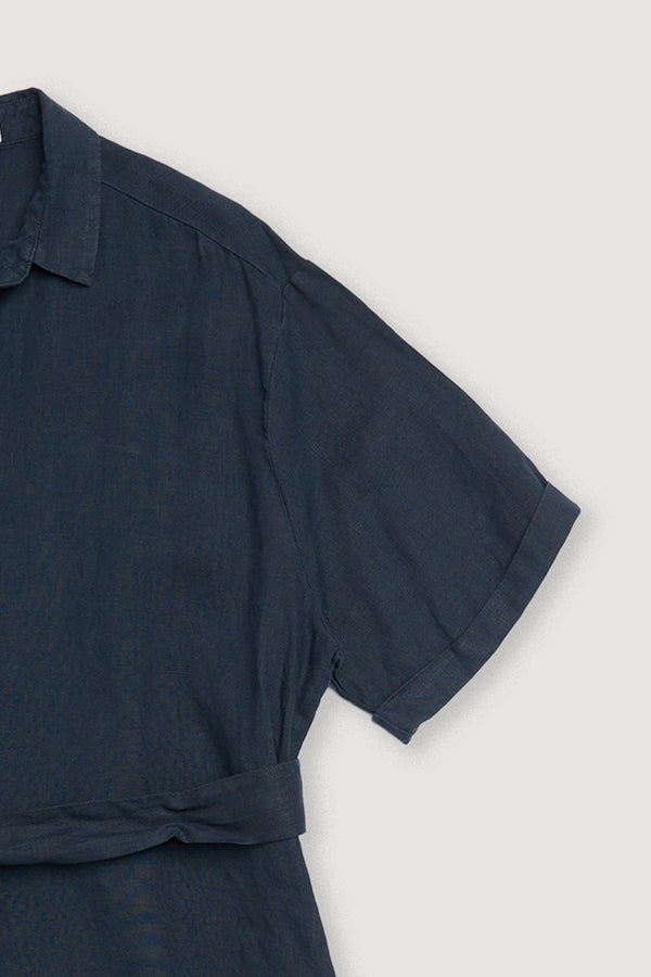 Re-Worn Womens Linen Shirt Dress