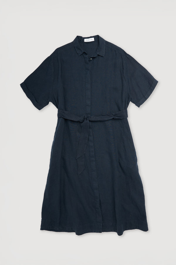 Re-Worn Womens Linen Shirt Dress