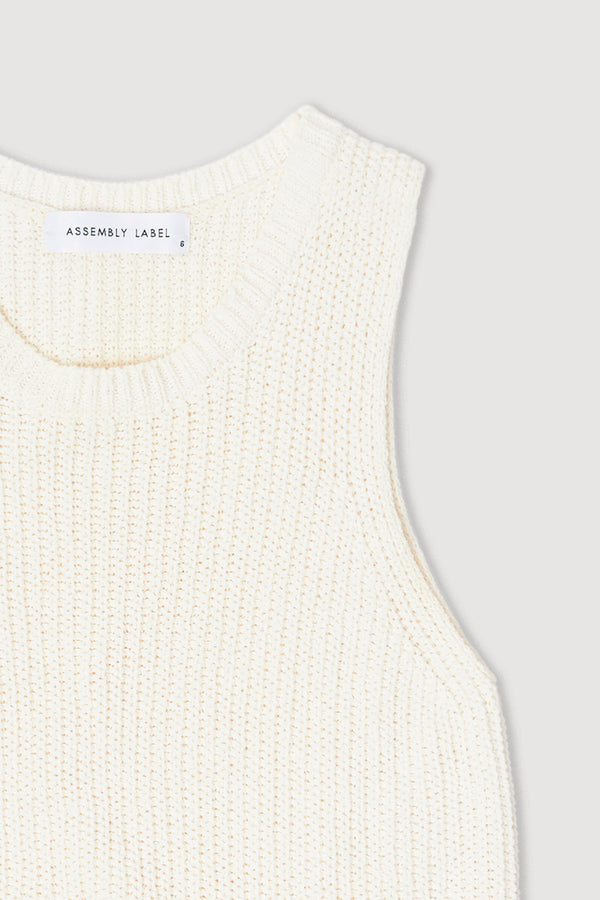 Re-Worn Womens Cotton Blend Textured Tank