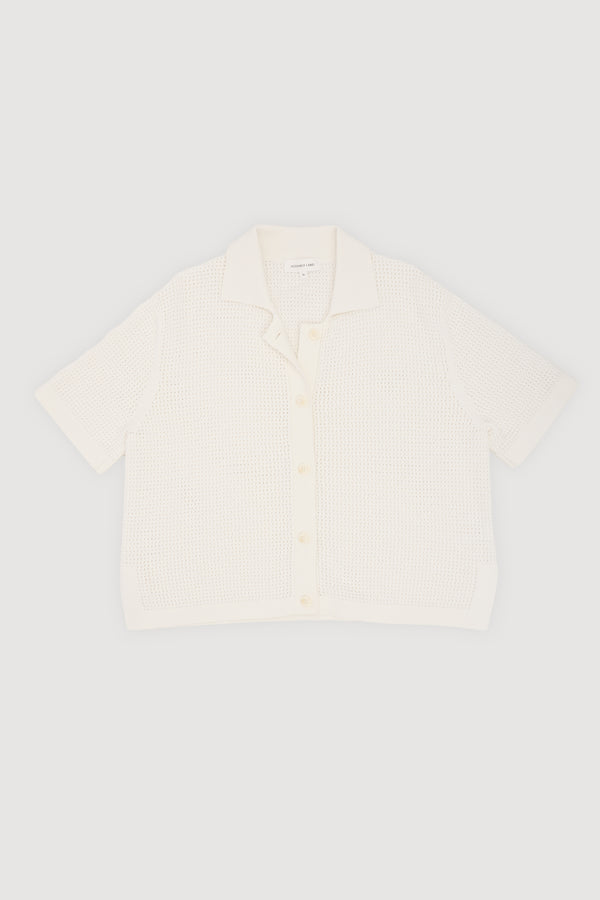 Re-Worn Womens Cotton Textured Knit Shirt