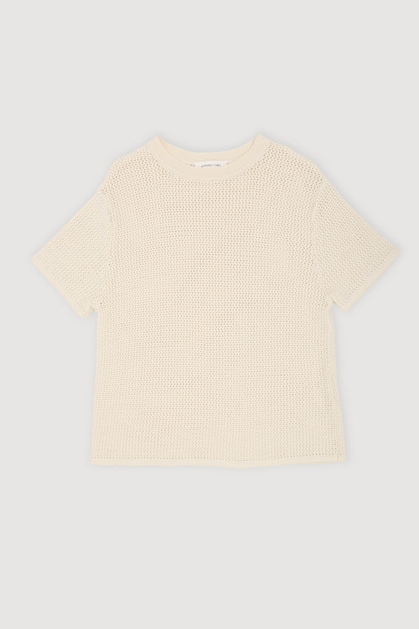 Re-Worn Womens Cotton Blend Textured Tee