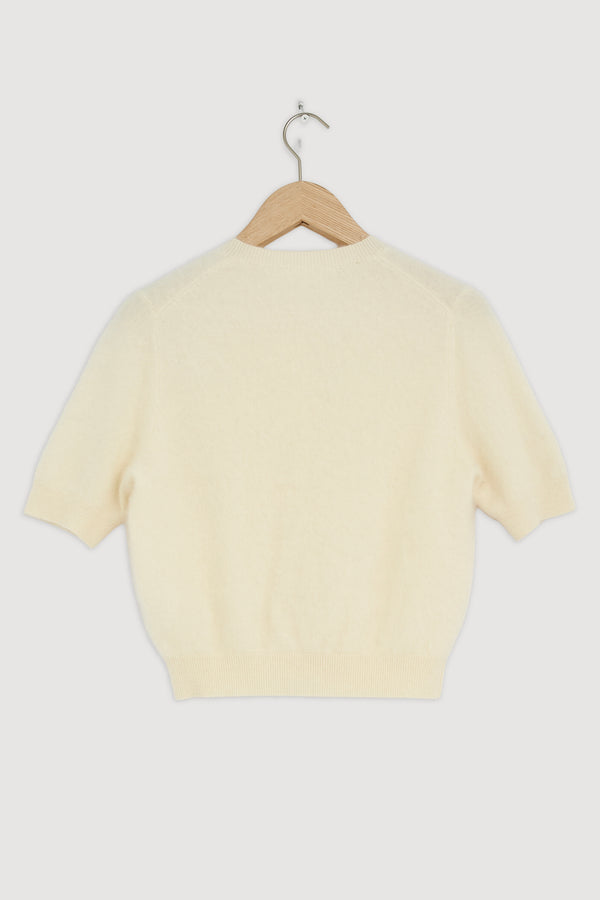 Re-Worn Carina Merino Wool Short Sleeve Cardigan