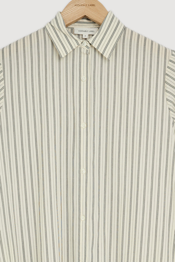 Re-Worn Ria Stripe Midi Shirt Dress