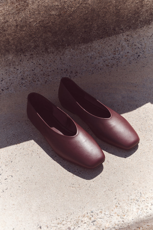 Andrea Leather Ballet Flat