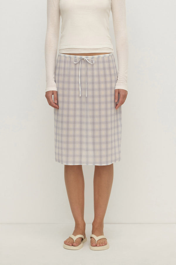 Adeline_Silk_Georgette_Skirt_Blue_Check_2111