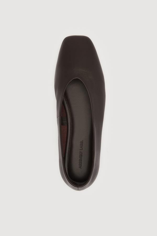 Andrea Leather Ballet Flat Ganache-4