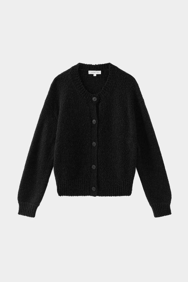 Black wool cardigan sweater womens best sale