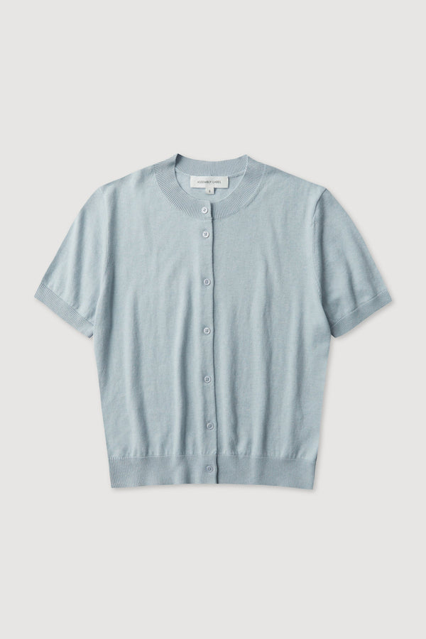 Re-Worn Semra Cotton Cashmere Short Sleeve Cardigan