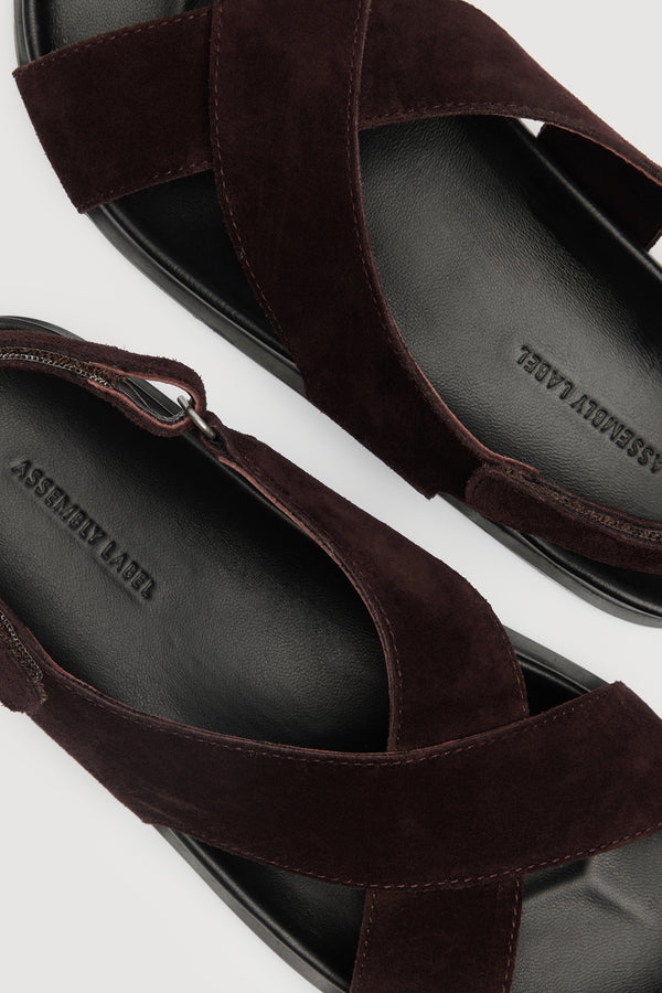 Ren Suede Crossover Sandal