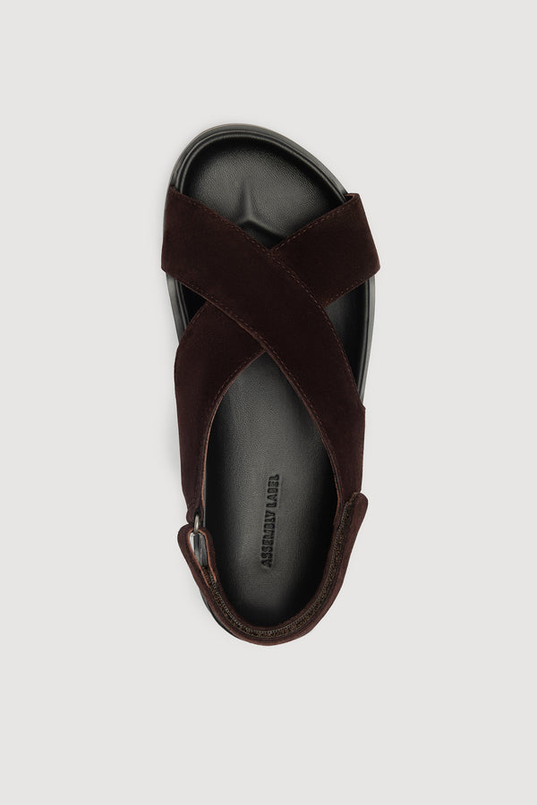 Ren Suede Crossover Sandal