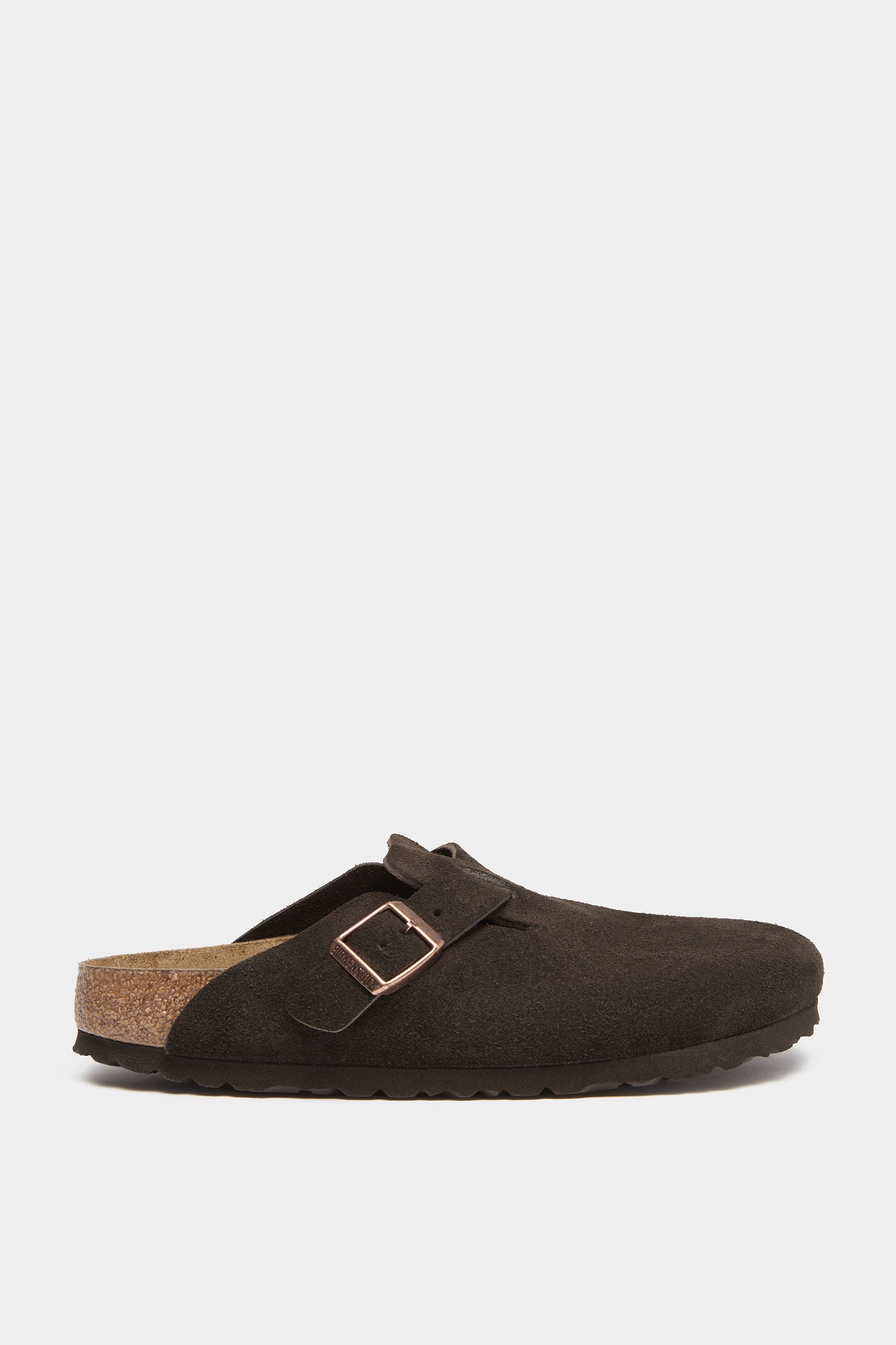 Birkenstock Boston SFB Suede Leather Mocca | Assembly Label