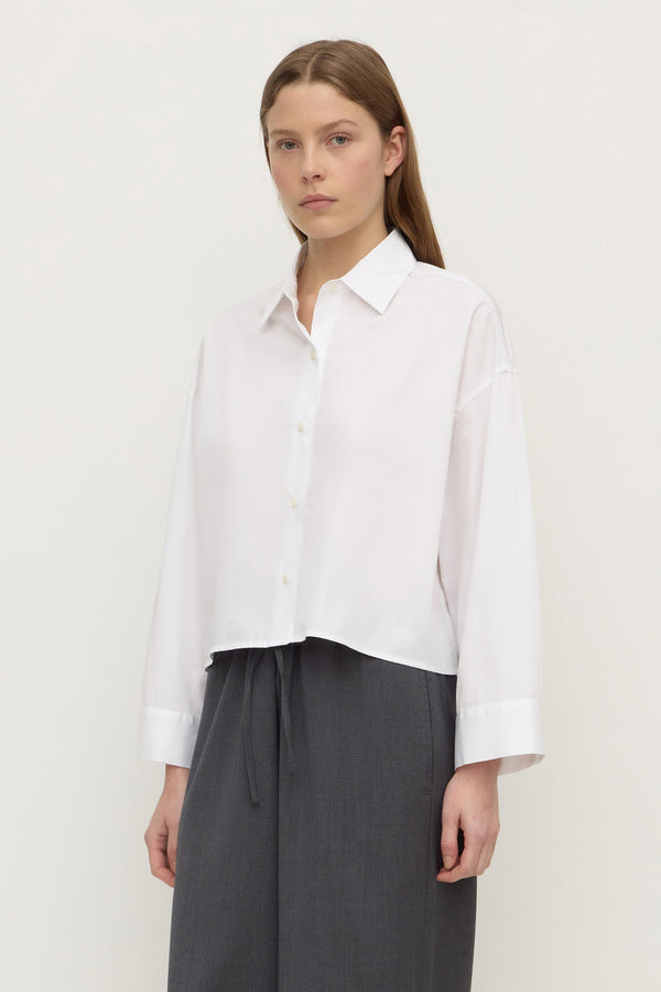 Aurora Cropped Poplin Shirt