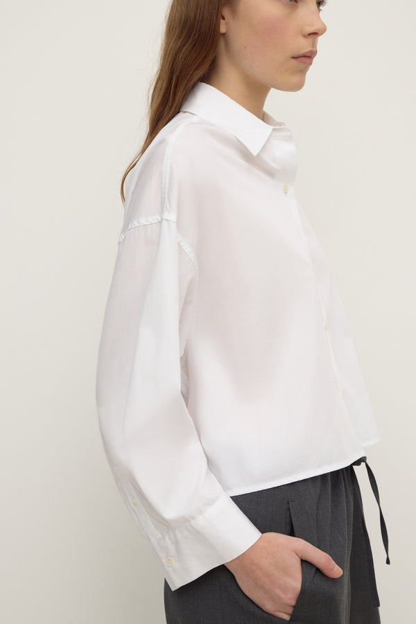 Aurora Cropped Poplin Shirt