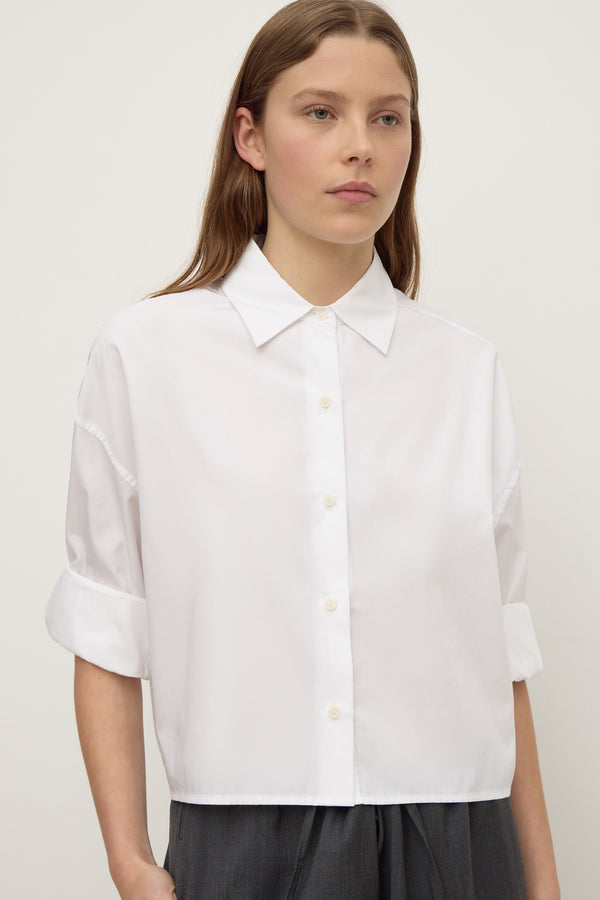 Aurora Cropped Poplin Shirt