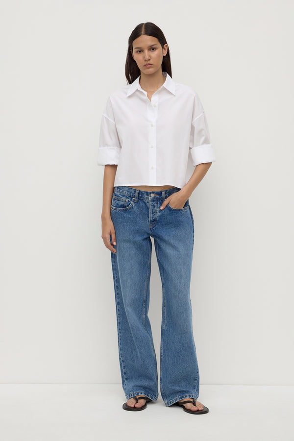 Aurora Cropped Poplin Shirt