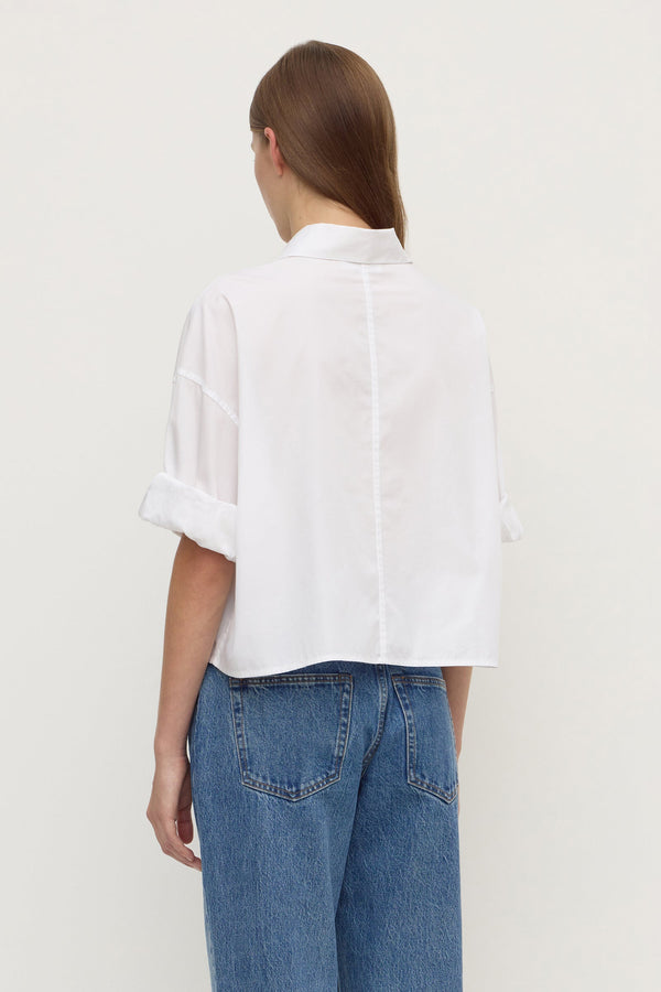 Re-Worn Aurora Cropped Poplin Shirt