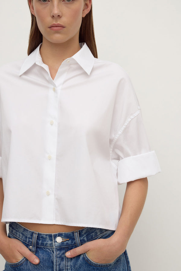 Re-Worn Aurora Cropped Poplin Shirt