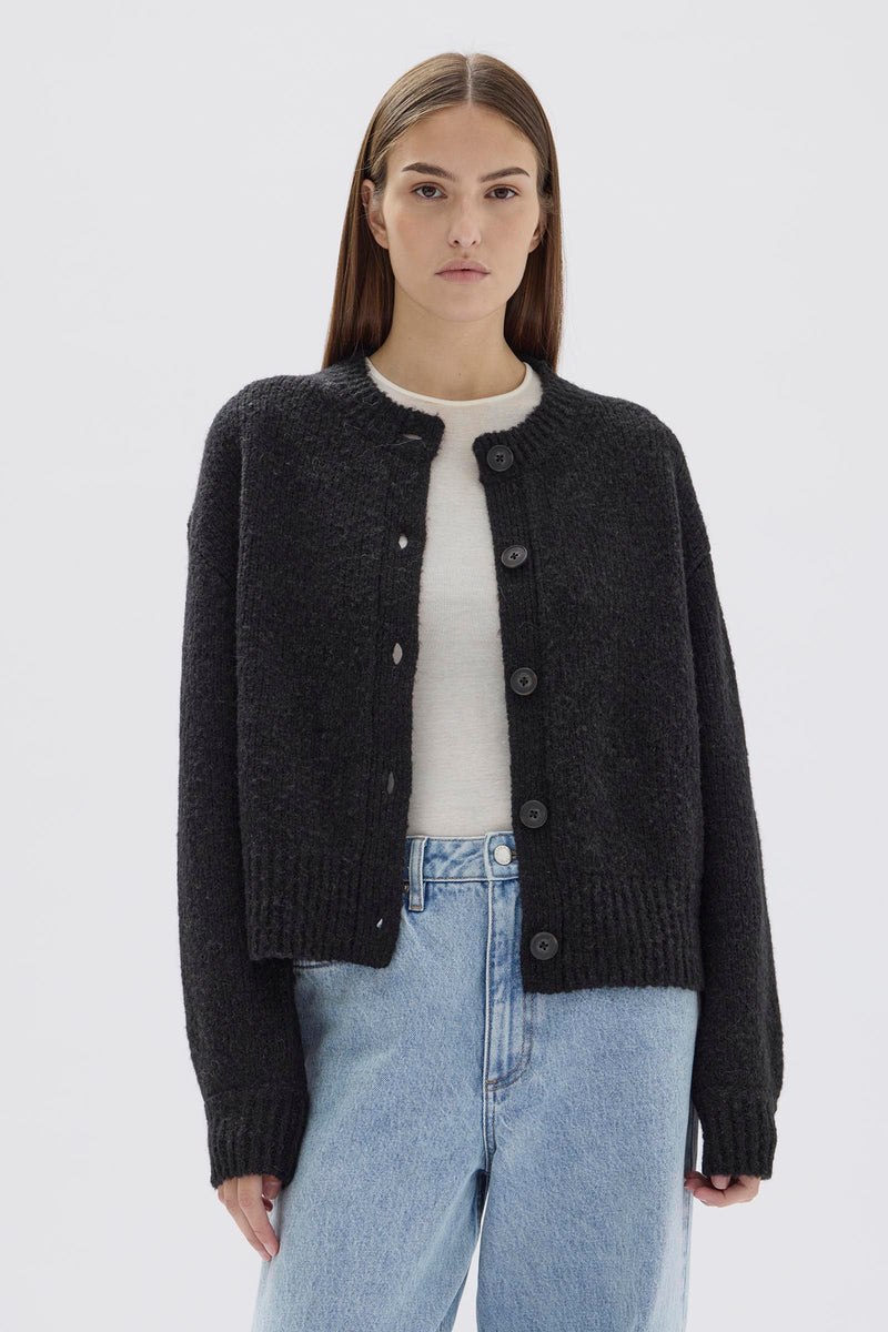 Womens Ava Wool Cardigan Black | Assembly Label