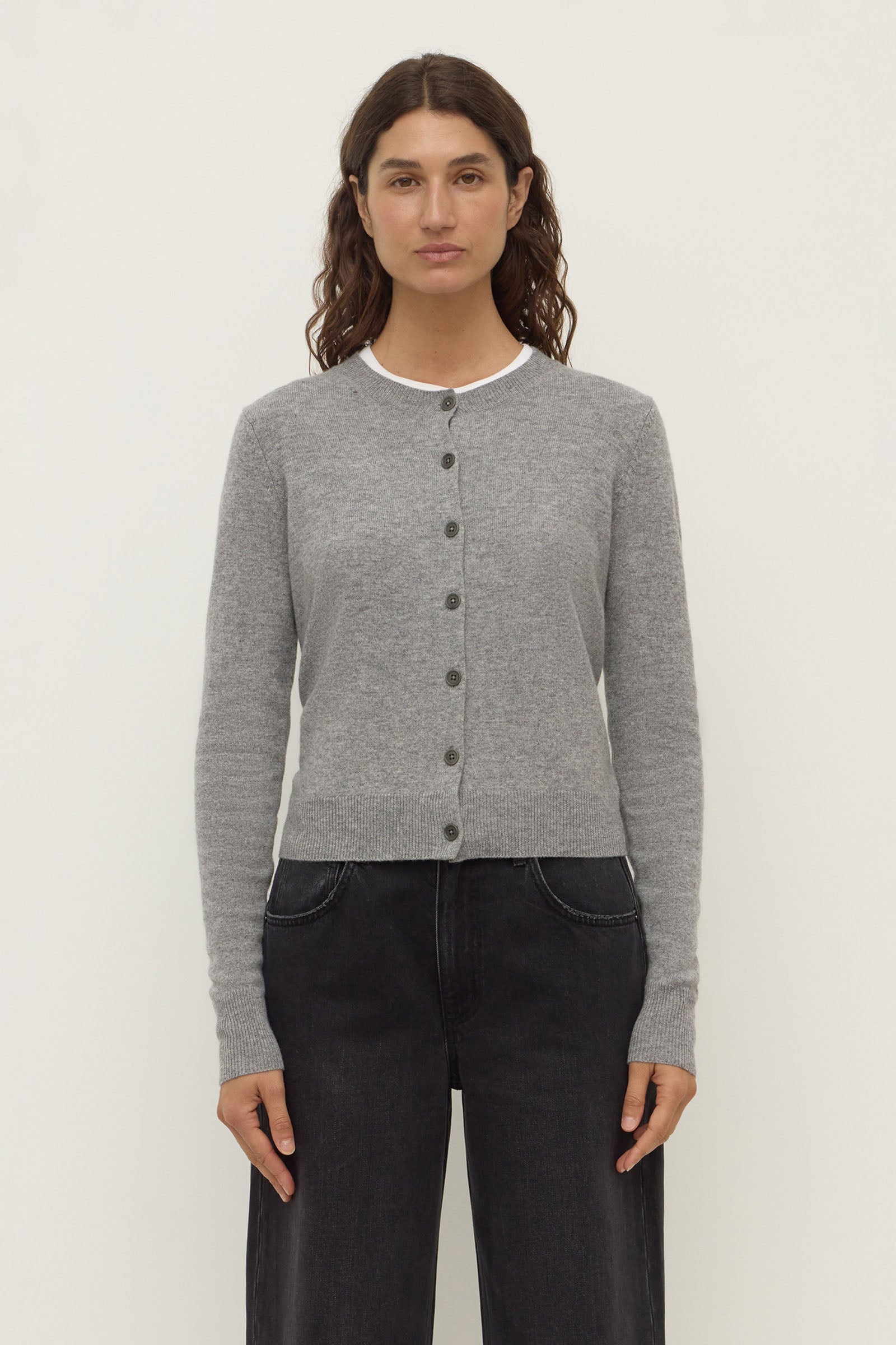 Womens Benny Knit Cardigan Grey Marle | Assembly Label